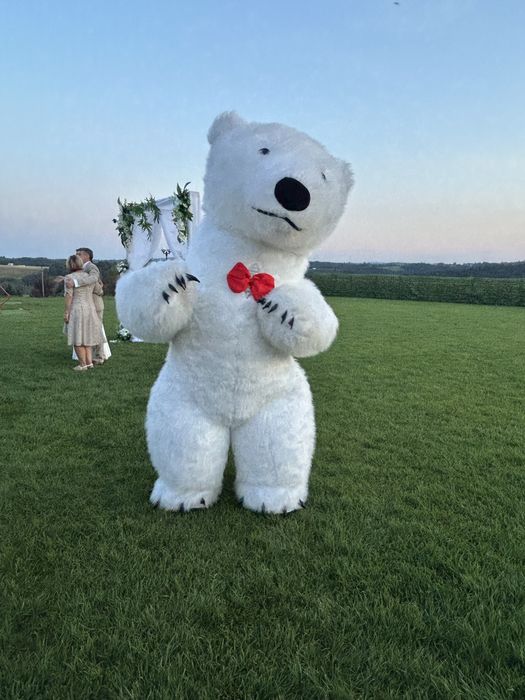 Biały Miś Luki Żywa Maskotka Cze-wa i Cala Polska !
