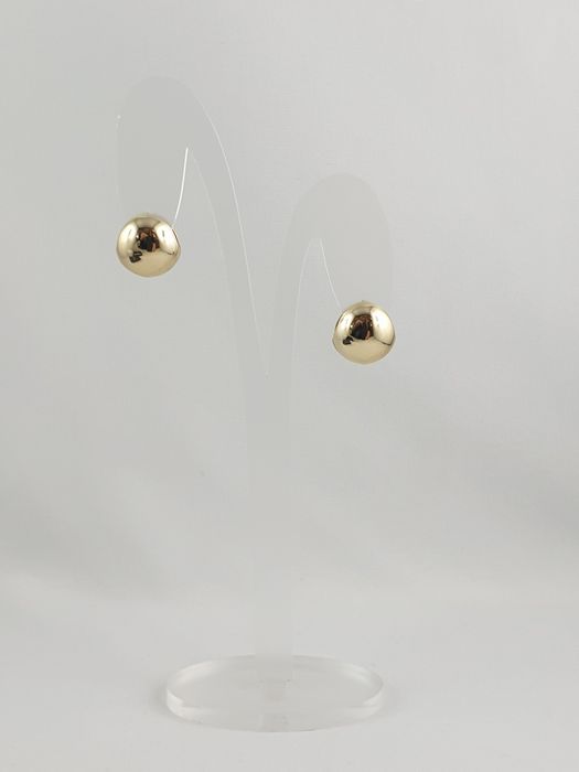 Obłędne modne złote nowe kolczyki Au.585  kulki