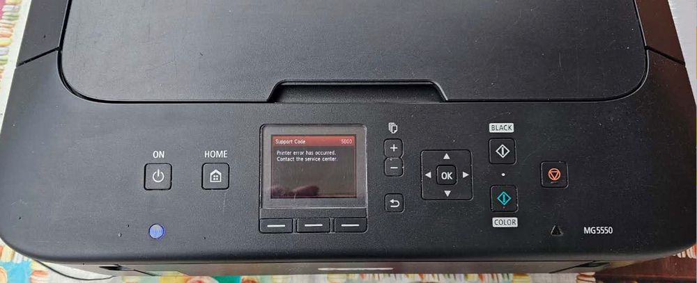 Canon PIXMA MG5550 z kodem wsparcia: 5B00