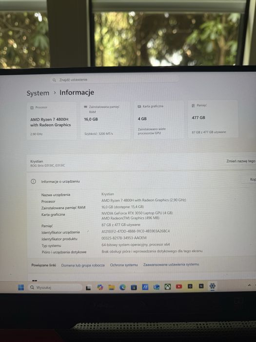 ROG STRIX G15 sprzedam / zamienie
