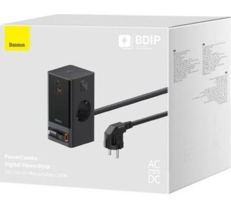 Baseus PowerCombo 65W GaN — Розумна зарядна станція