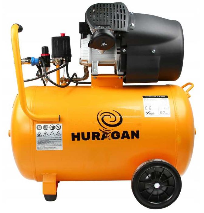 Kompresor 2 tłokowy sprężarka 100l OLEJOWY 2T
230 v 2 tłoki ODWADNIACZ