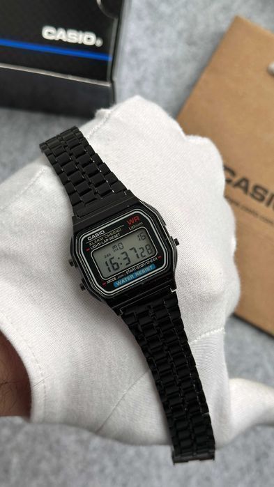 Годинник Casio Vintage A159 Total Black | касіо A168 | часы касыо A159
