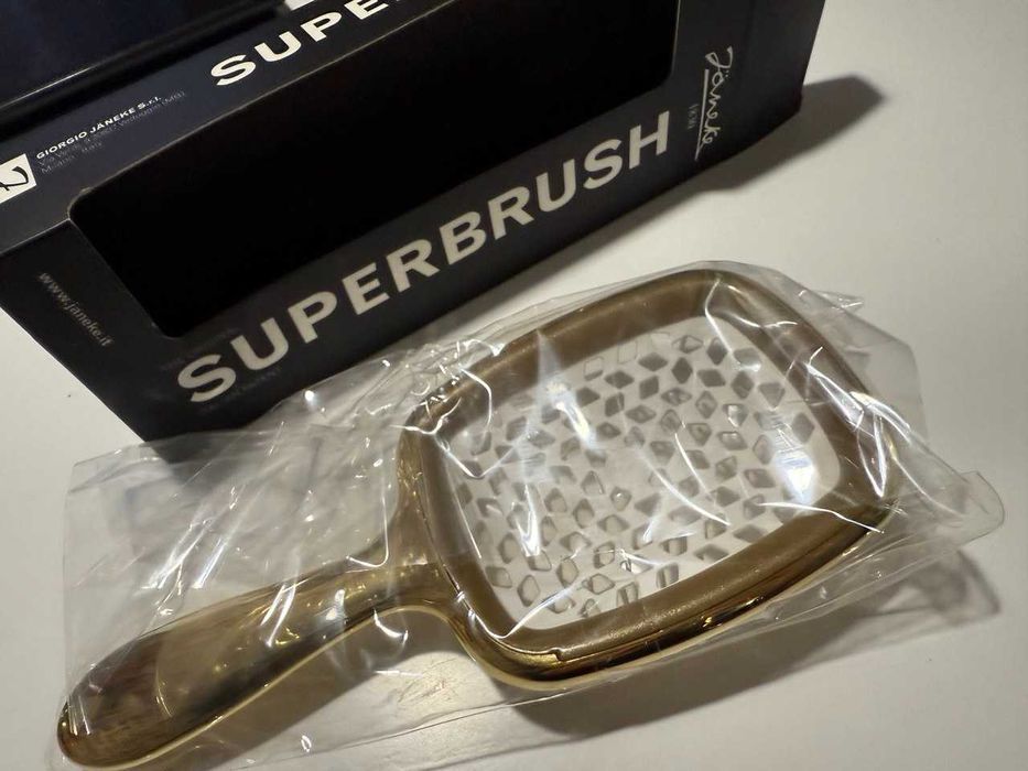 Гребінець Janeke біло-золотий 21см - преміум лінійка