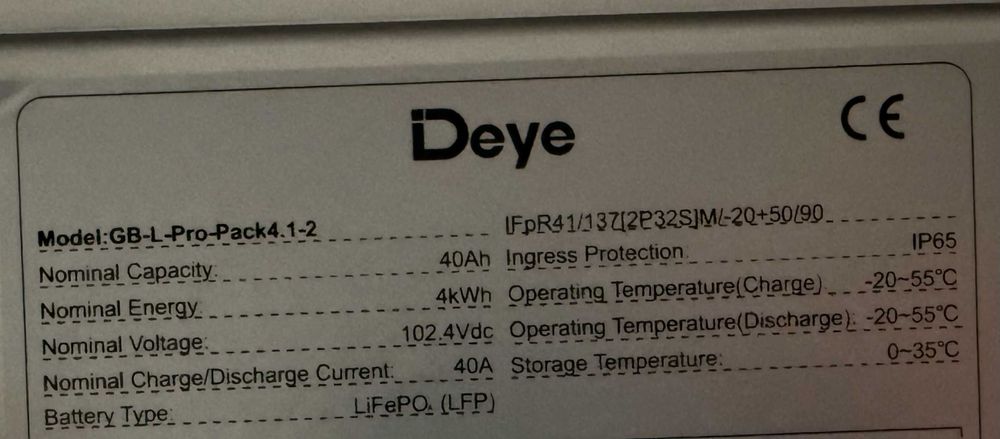 Deye GB-L-PRO HV Battery