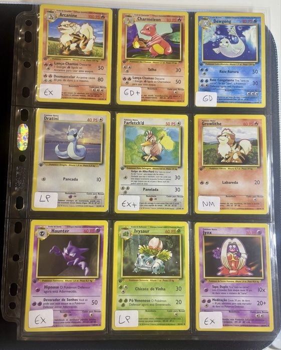 Cartas pokemon base set 1st edition 1a edicao