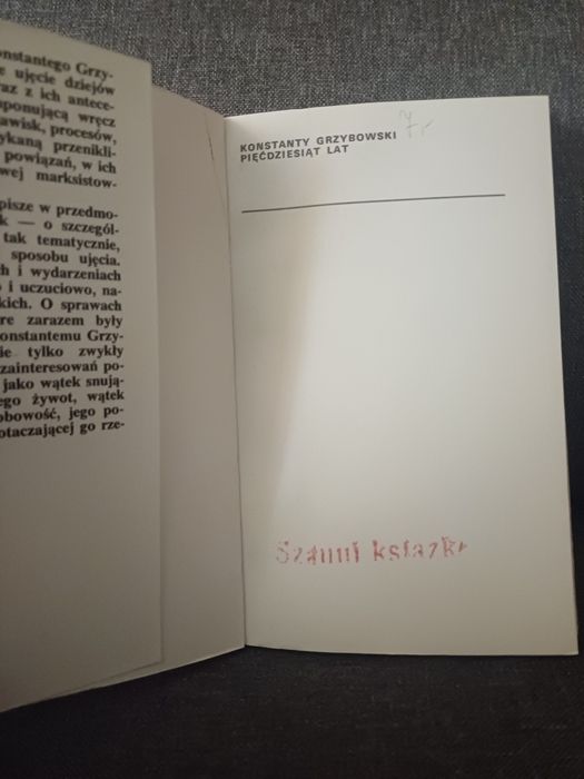 Konstanty Grzybowski Pięćdziesiąt lat 1918-1968