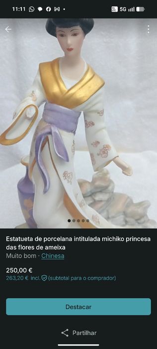 Estatueta de porcelana