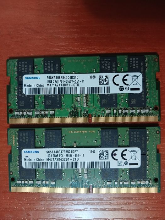 Пам'ять для ноутбуків Samsung DDR4 32GB (2x16GB) 2666 MHz SO-DIMM