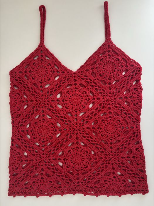 Top crochet feito à mão - Tamanho M