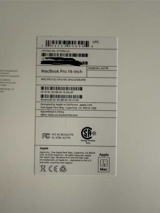 MacBook Pro 14" 8TB · 32 GB RAM · M2 PRO