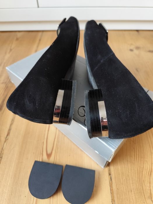 Buty skórzane r.40 czarne