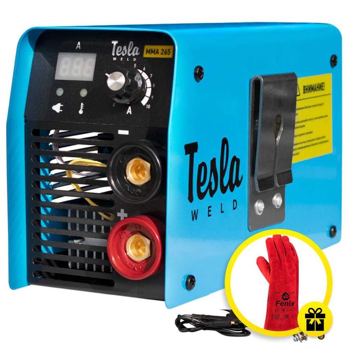 Аппарат сварочный инверторный Tesla Weld MMA 265 + Краги в подарок