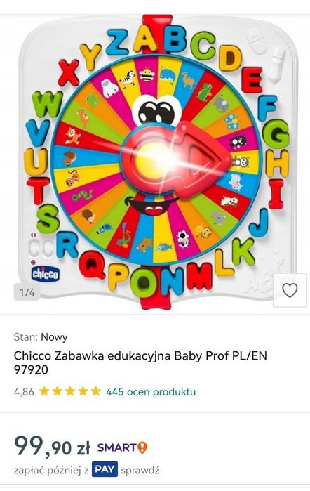 Zabawka edukacyjna chicco dla dziecka