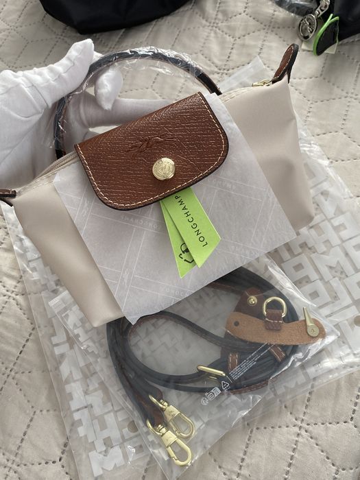 Сумка бренда Longchamp mini le pliage pouch, міні сумка, сумка на літо