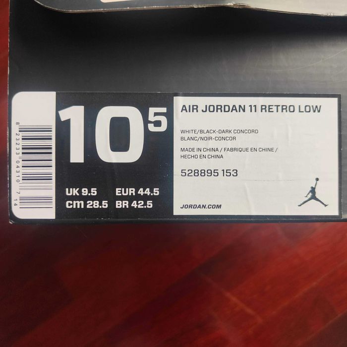 Nike Air Jordan 11 XI Low Concord 44.5