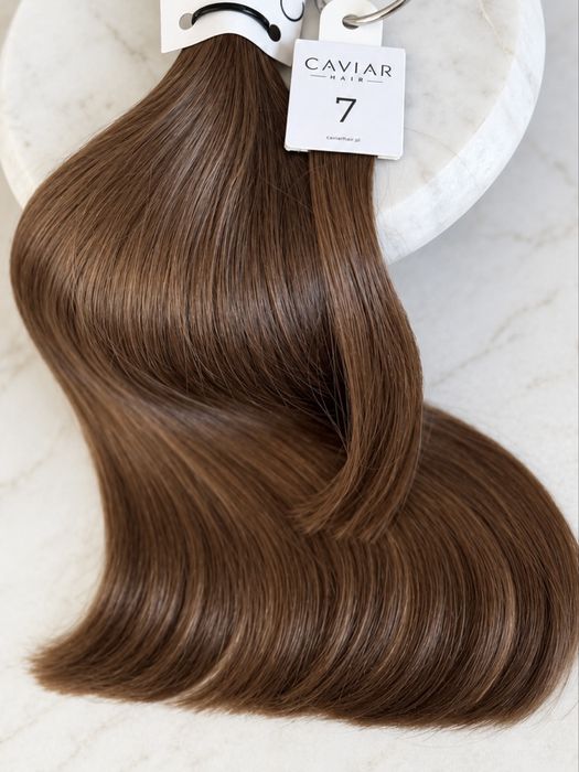 Włosy dziewicze 38 cm | 65 g | #7/8