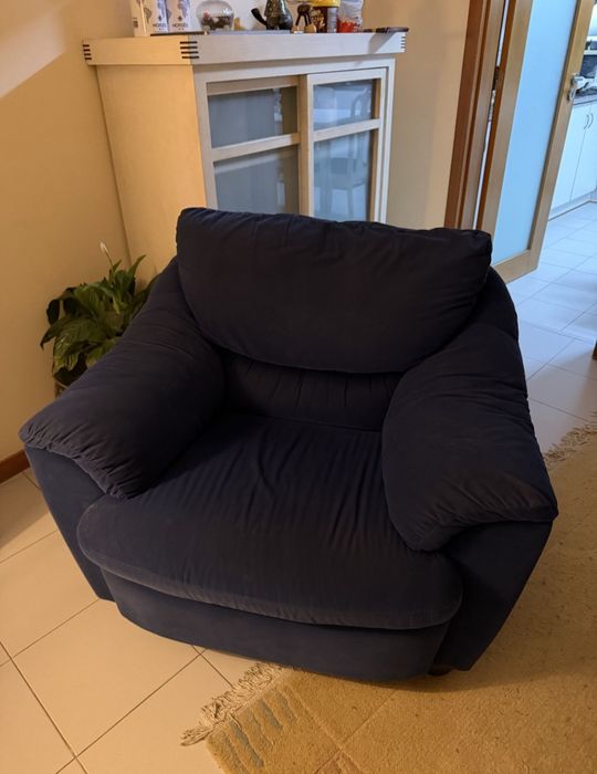 Sofa Cadeirão azul escuro