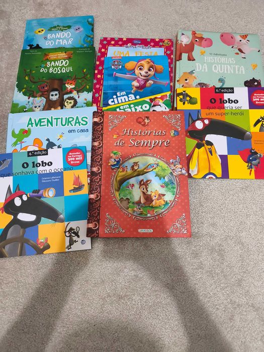 Livros diversos para criança