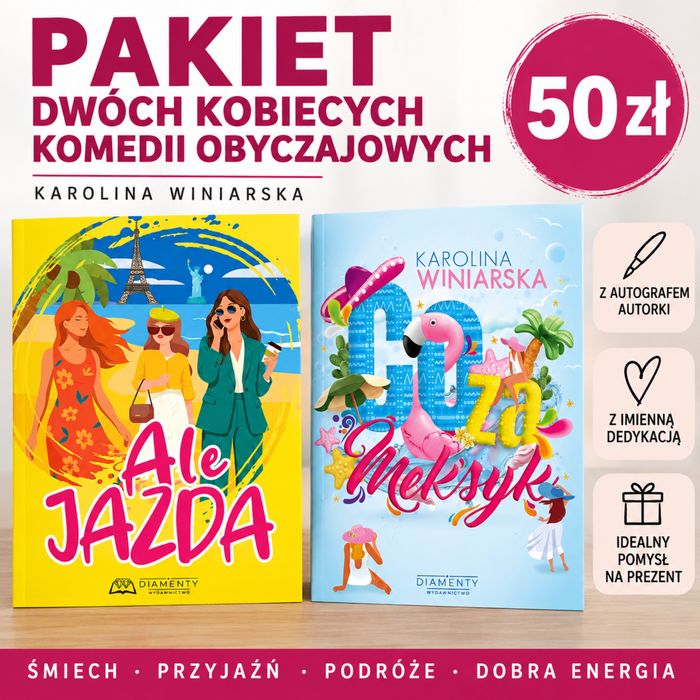 Pakiet 2 kobiecych komedii obyczajowych z dedykacją autorki