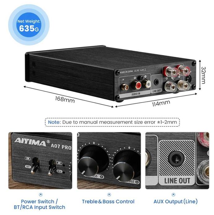 Підсилювач AIYIMA A07 PRO TPA3255/AIYIMA A03