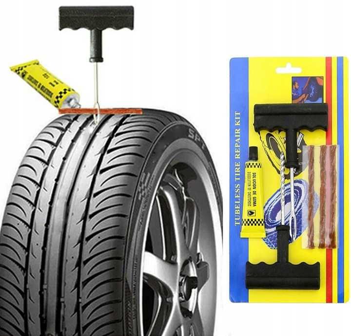 Zestaw naprawczy do przebitych opon kół  szybka naprawa