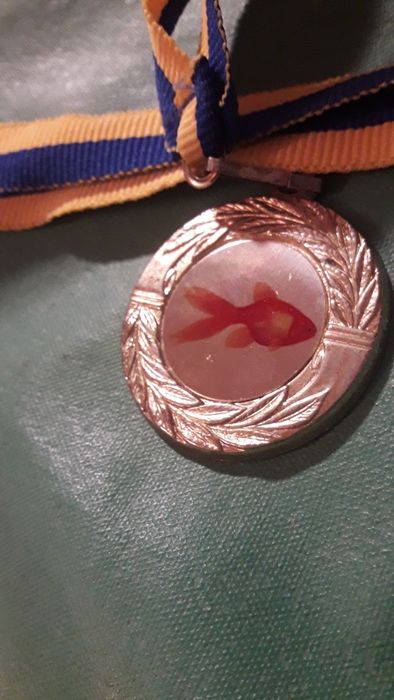 Кулон с золотой рыбкой детский рыбаку