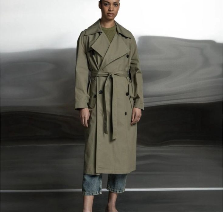 Тренч хакі stradivarius, класичний тренч оливковий