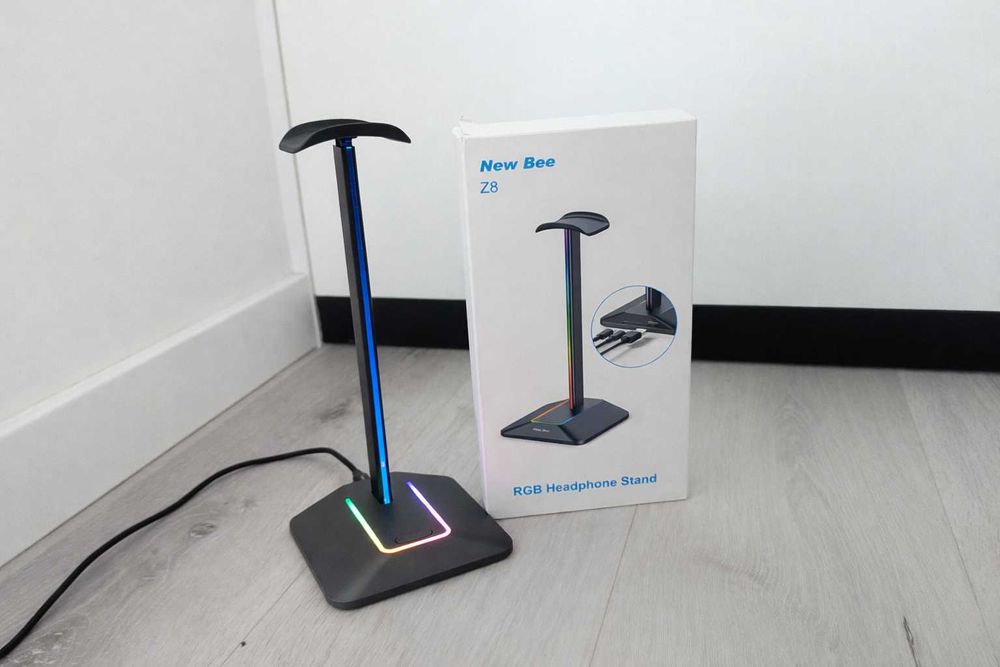 Підставка для ігрових навушників New Bee Z8 з RGB підсвічуванням Black