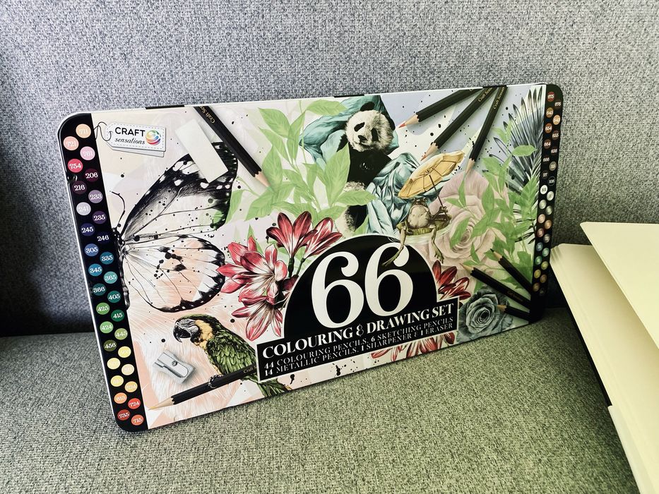 Zestaw do szkicowania rysowania 66 elementow + szkicownik 50 str A4