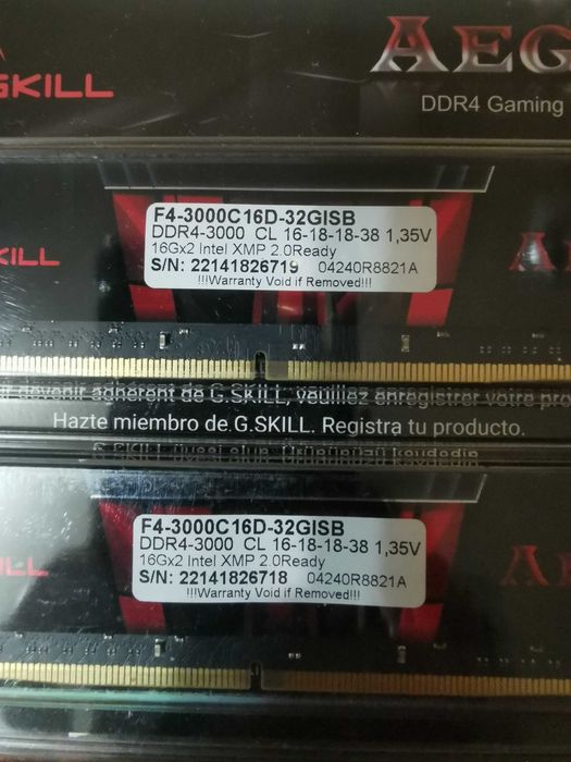 Pamięć DDR4 32gb 3000Mhz G.skill Aegis