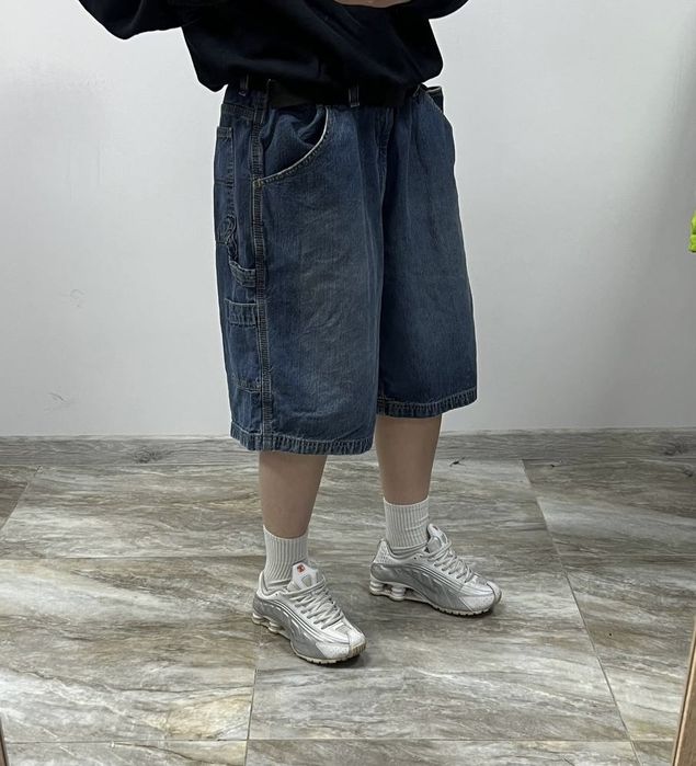 Вінтажні широкі шорти джинсові карпентери BAGGY XXL rap vintage carpenter shorts широкие шорты бегги carhartt typ