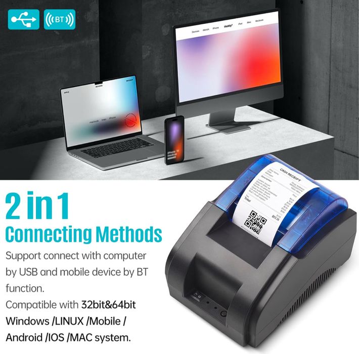 Biurkowa drukarka paragonów Bisofice 58 mm