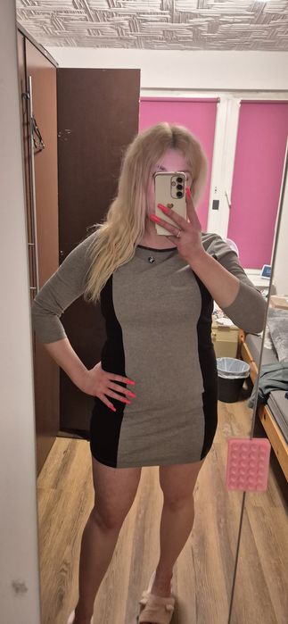 Zestaw 3x biurowa elegancka sukienka S/M