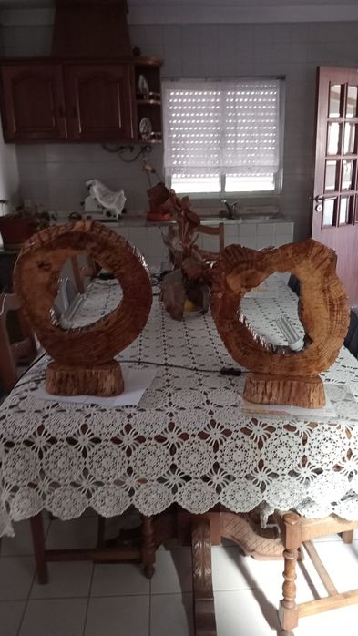Conjunto de candeeiros em carvalho