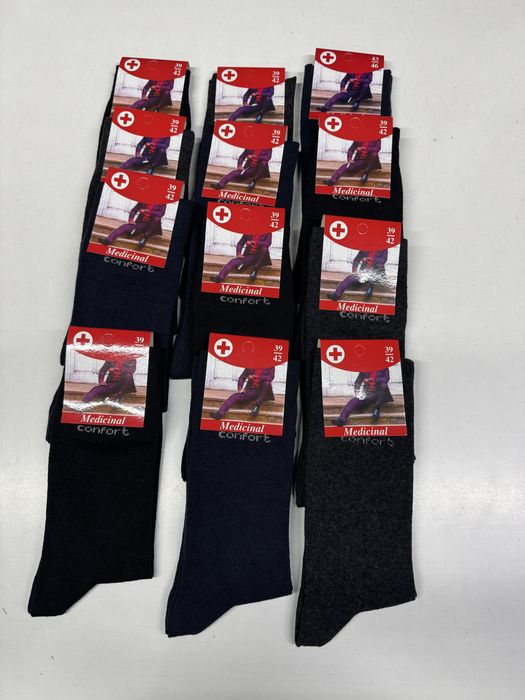 Kit 12 Pares de Meias Medicinais Confort – 39 a 42 | Antipressão