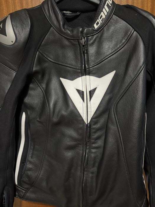 Blusão Moto Senhora Dainese cabedal preto, S (40)