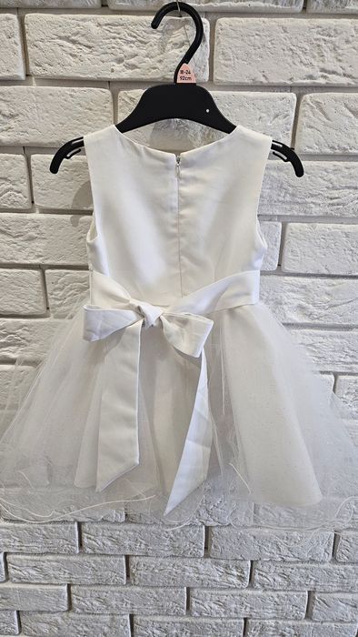 Sukienka biała 80 86 chrzest komunia Boże Ciało