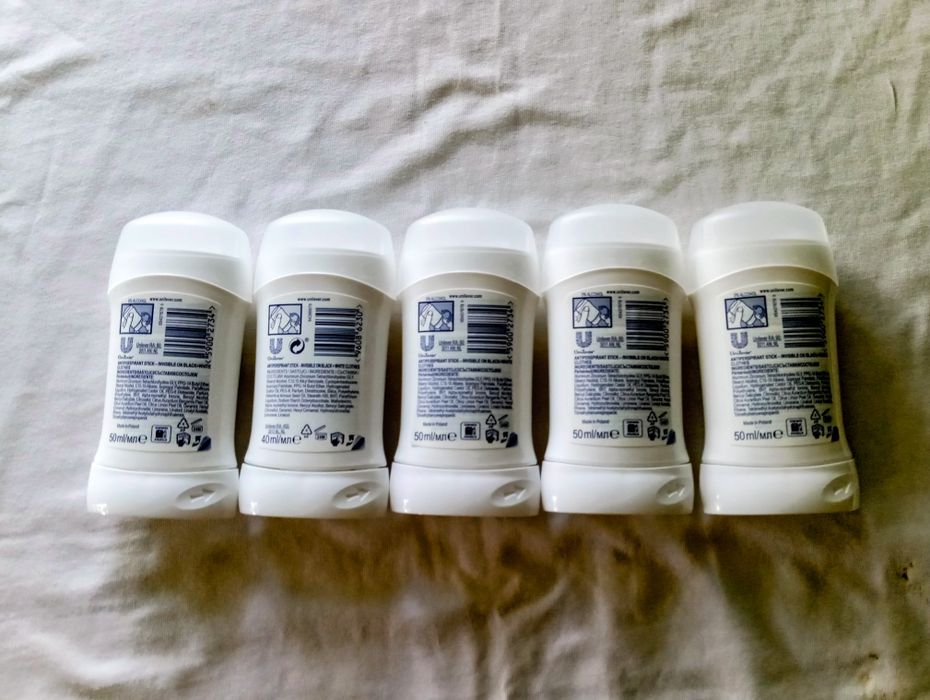 Rexona Invisible Black & White Antyperspirant w sztyfcie 50 ml. 5 szt.