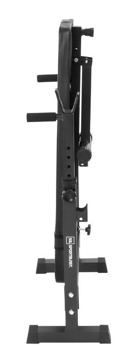 Ławka ławeczka płaska do ćwiczeń składana regulowane stojaki BDG