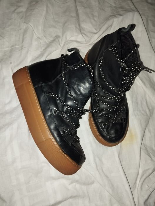 Ботинки зимние кожаные  мунбутсы кроссовки с мехом 36 размер