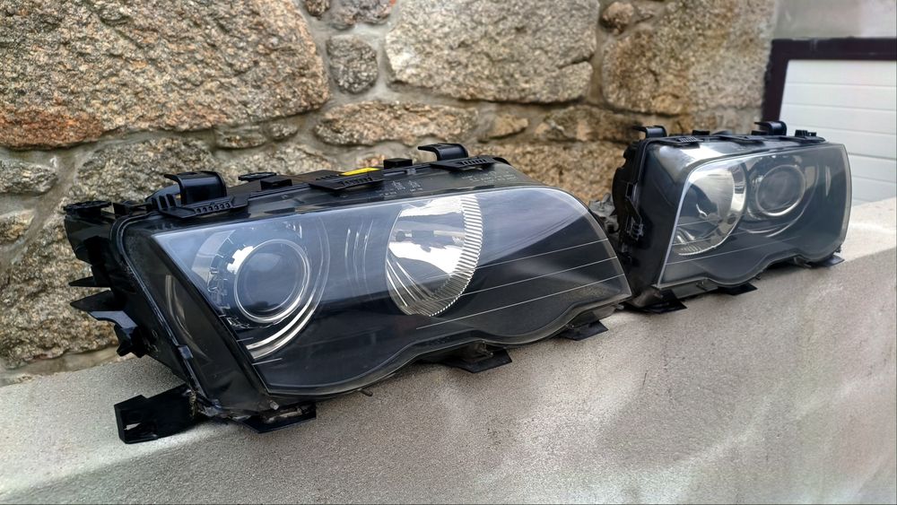 Conjunto Faróis xenon Originais bmw E46 fase 1 Versões Sedan ou tourin