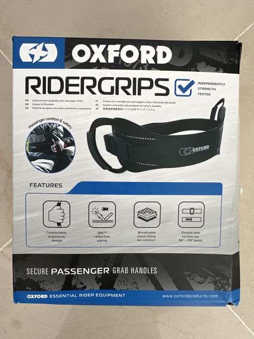 Cinto de Garupa Oxford RiderGrips – Pegas de Segurança para Passageiro