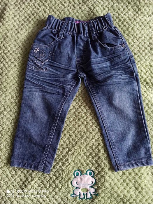 Spodnie jeansowe dziewczynka 74-80