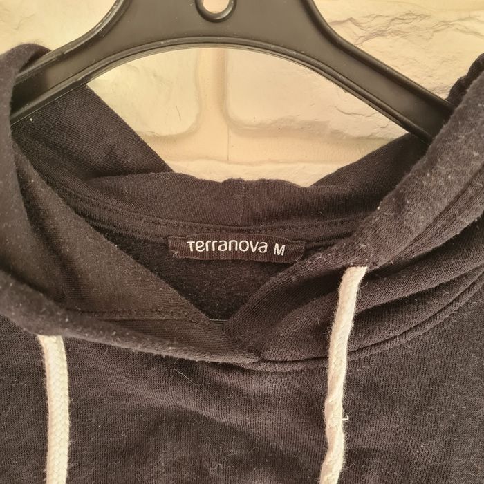 Czarna krótka oversizowa bluza z kapturem, S/M Oxford