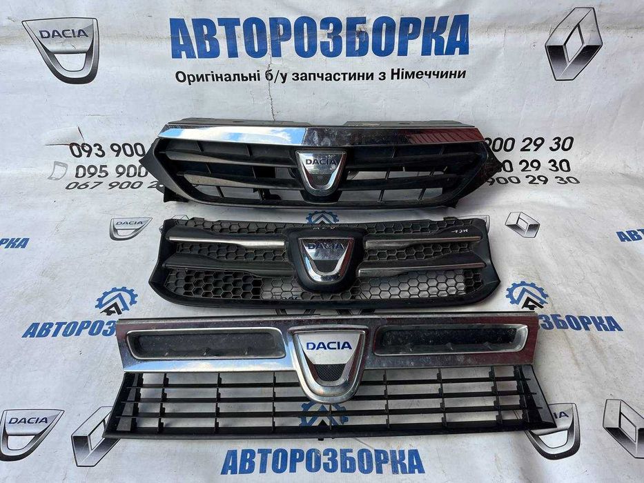 Рішотка бампер Dacia Dokker Lodgy Duster Logan 2 Sandero 2