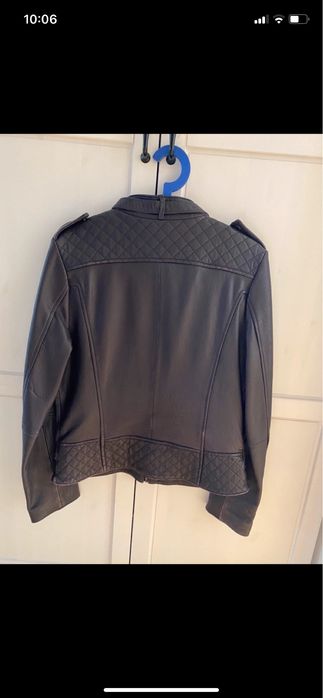 Skórzana bomberka, krótka kurtka  DKNY