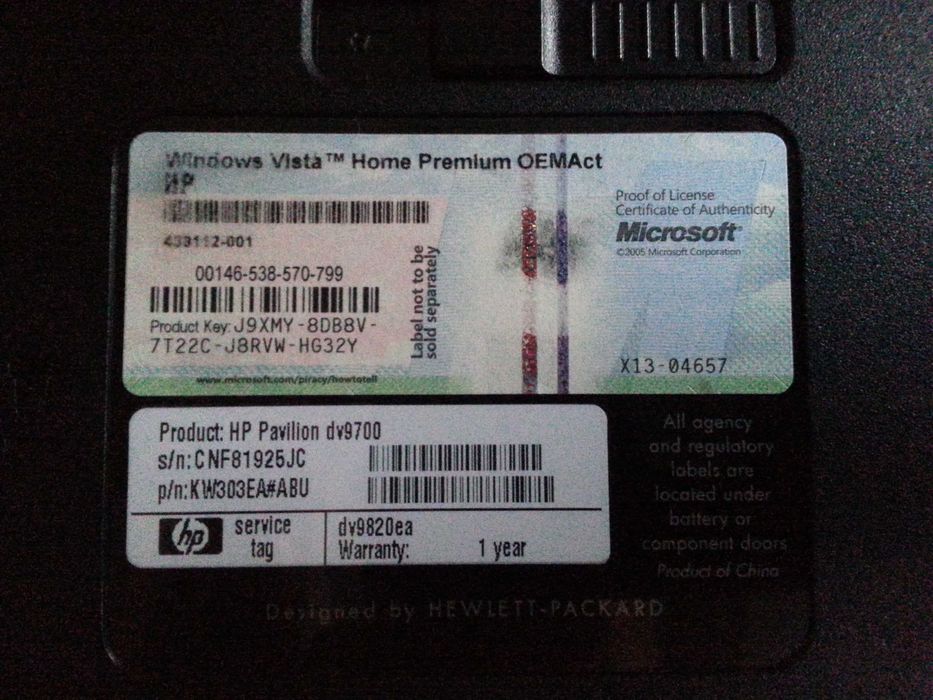 komputer HP DV9000