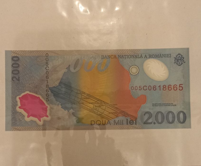 2000 lei 1999 r. Rumunia polimer UNC