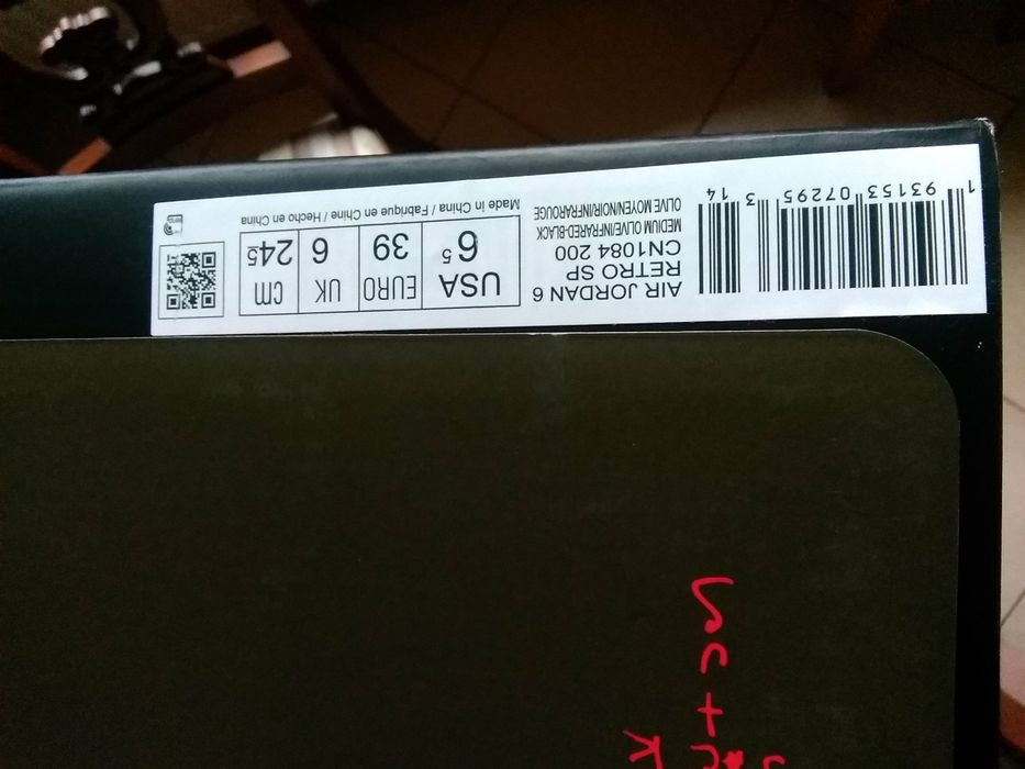 (r.39) NIKE Jordan 6 Retro Travis Scott Cactus Jack ADULT CN1084,-200